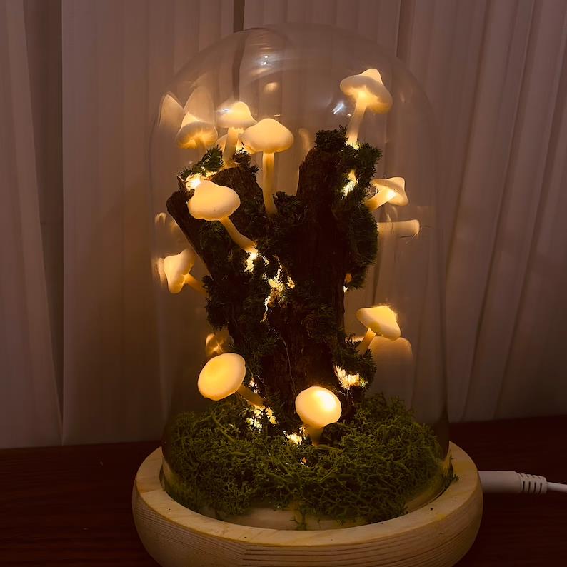 Mushroom On Tree Lamp