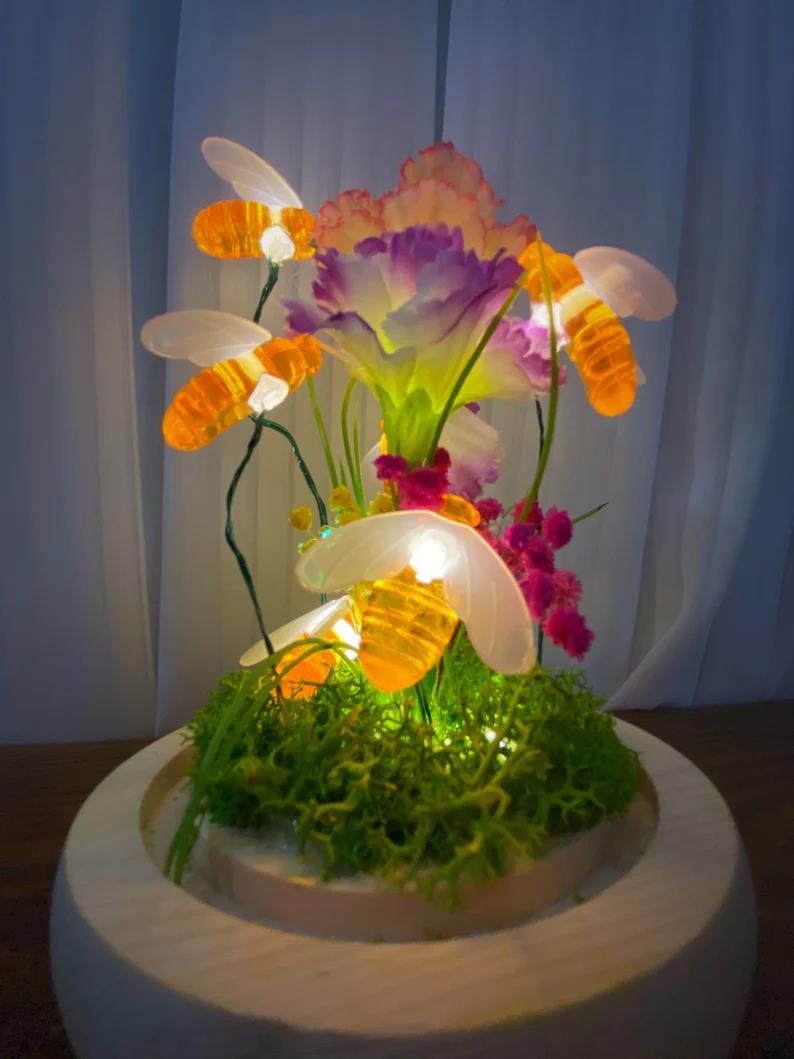Flower Bee Night Light