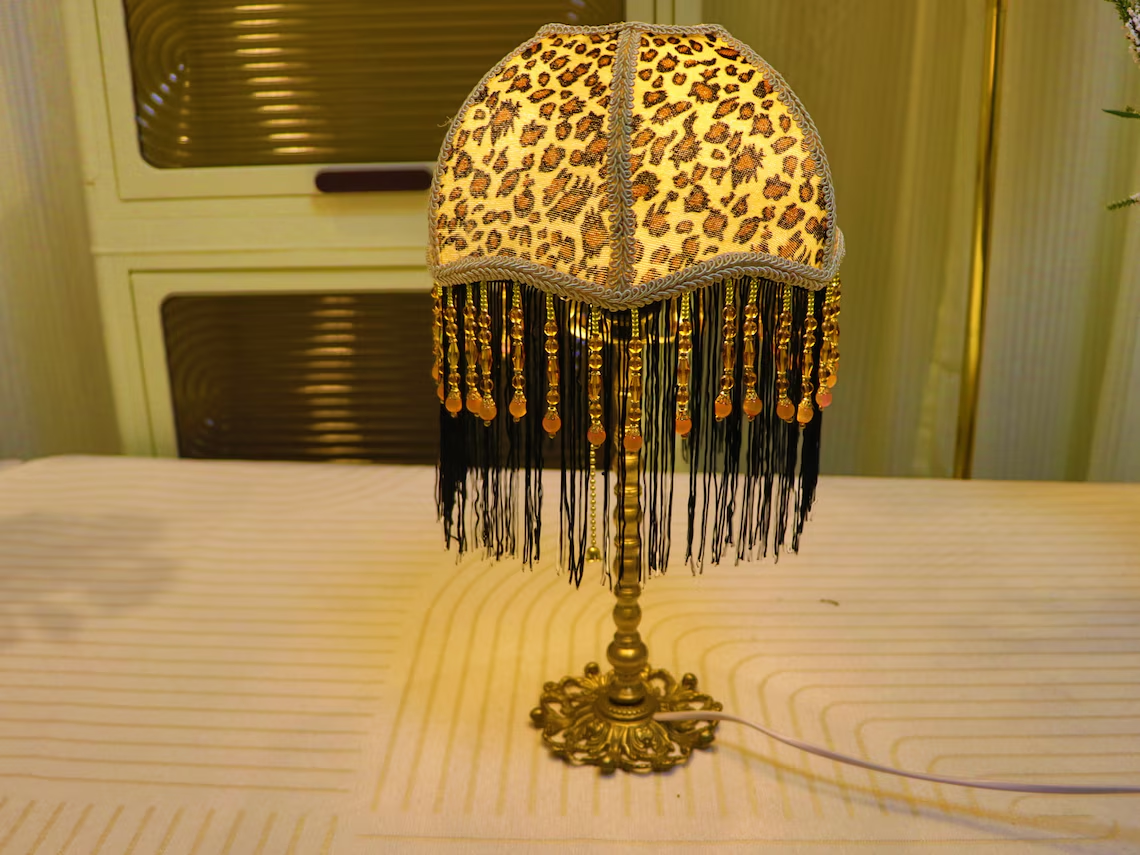 Leopard Print Table Lamp