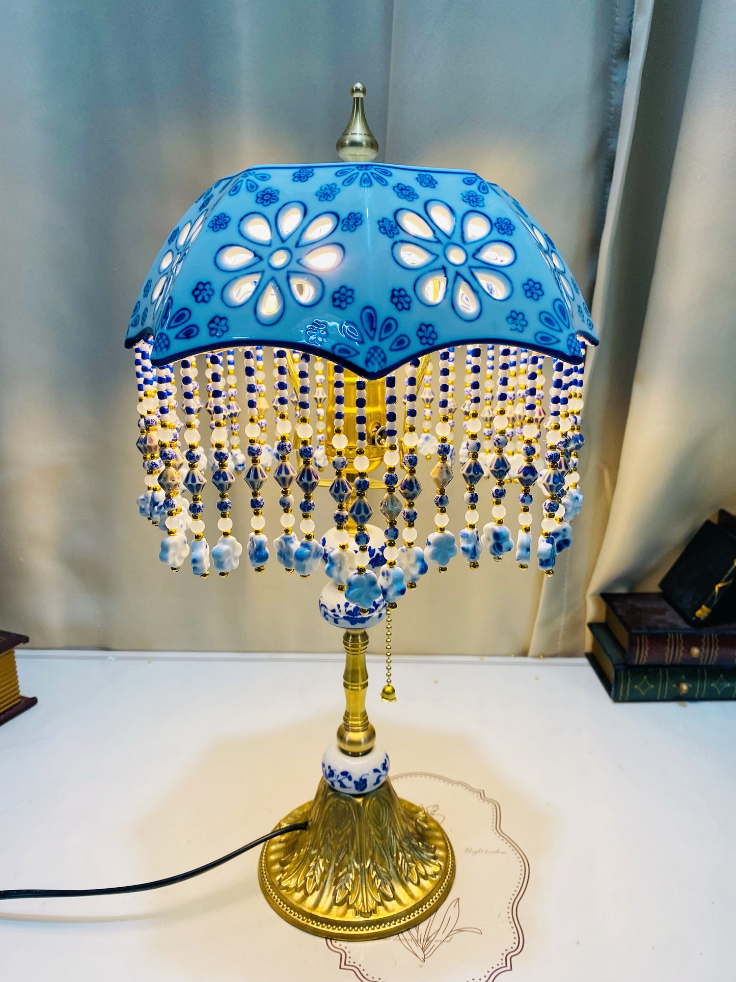 Blue And White Porcelain Table Lamp