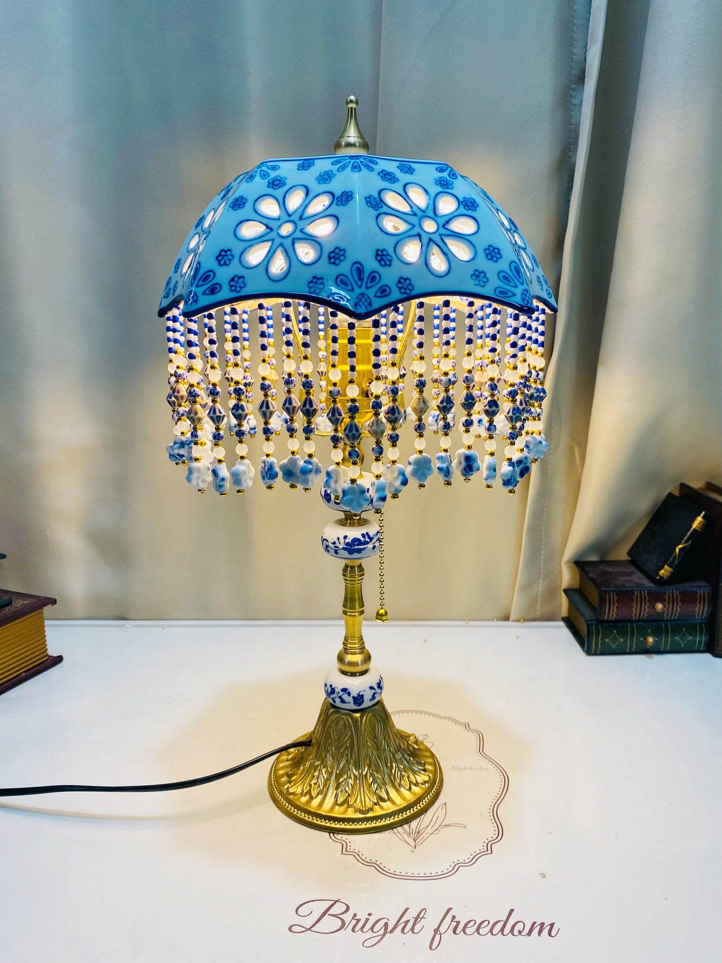 Blue And White Porcelain Table Lamp