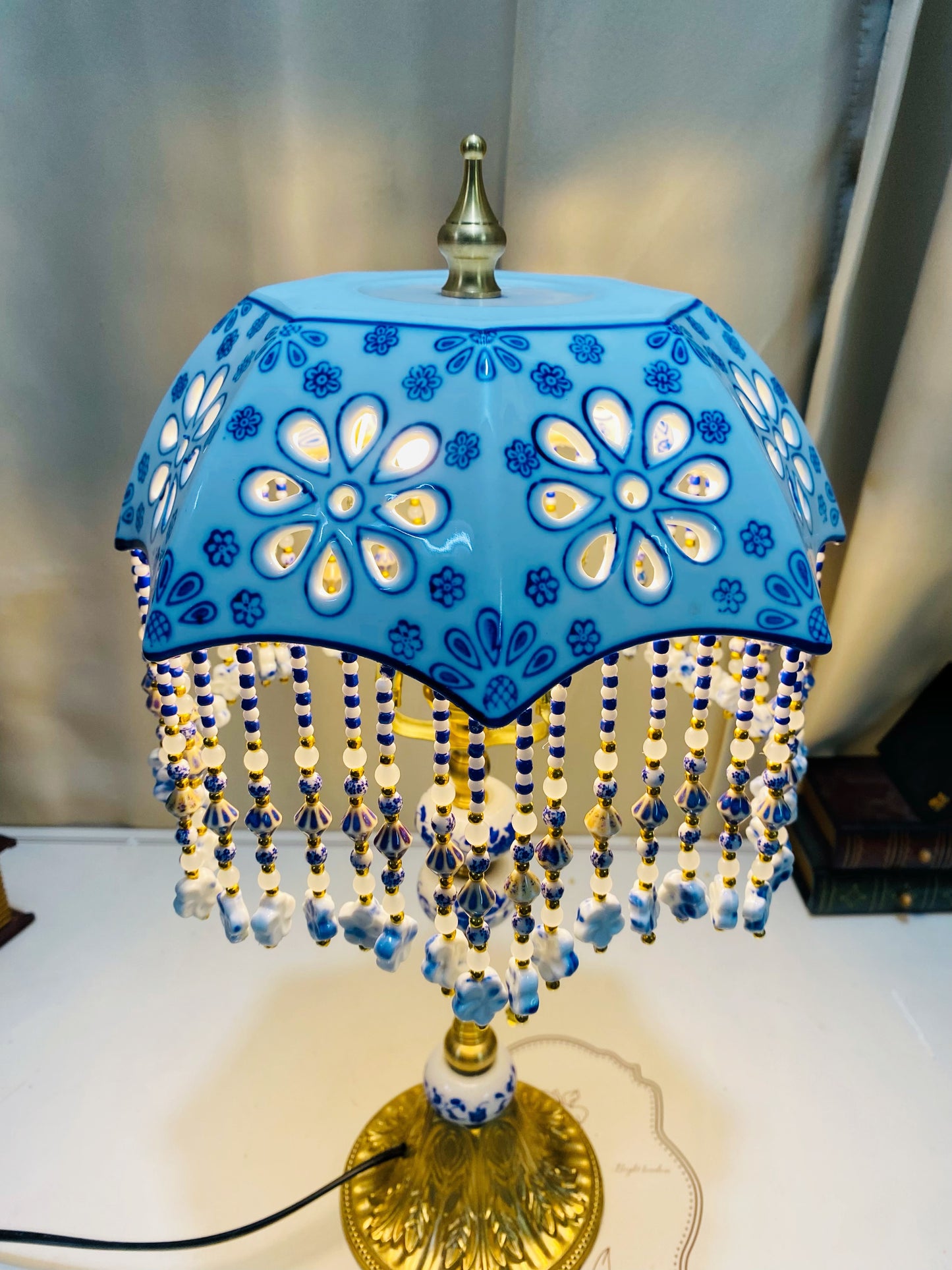 Blue And White Porcelain Table Lamp