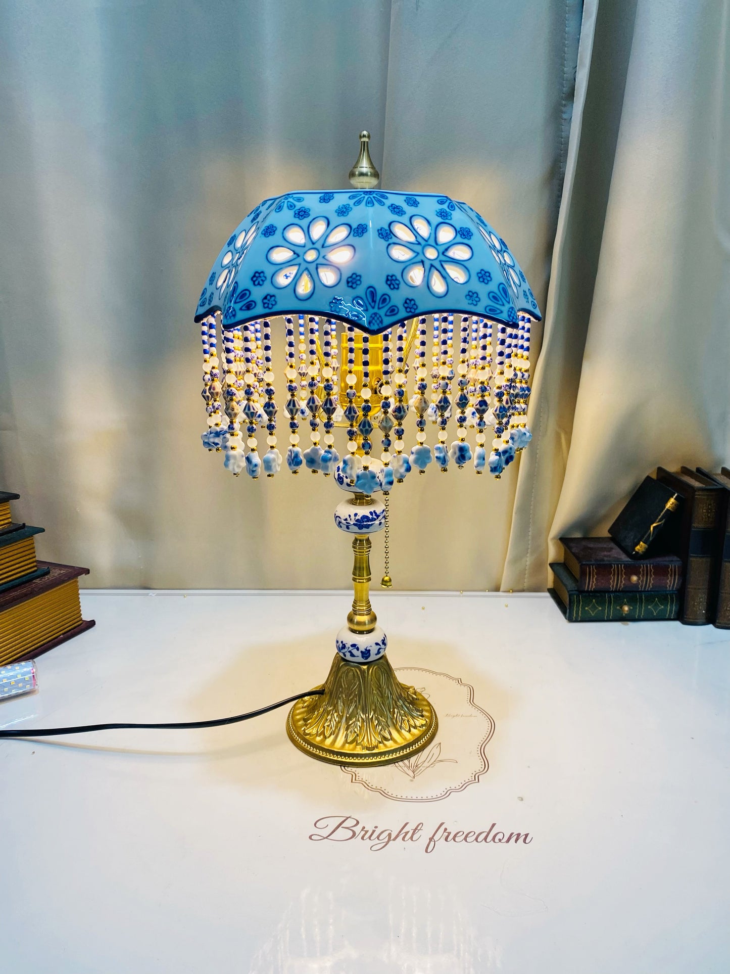 Blue And White Porcelain Table Lamp