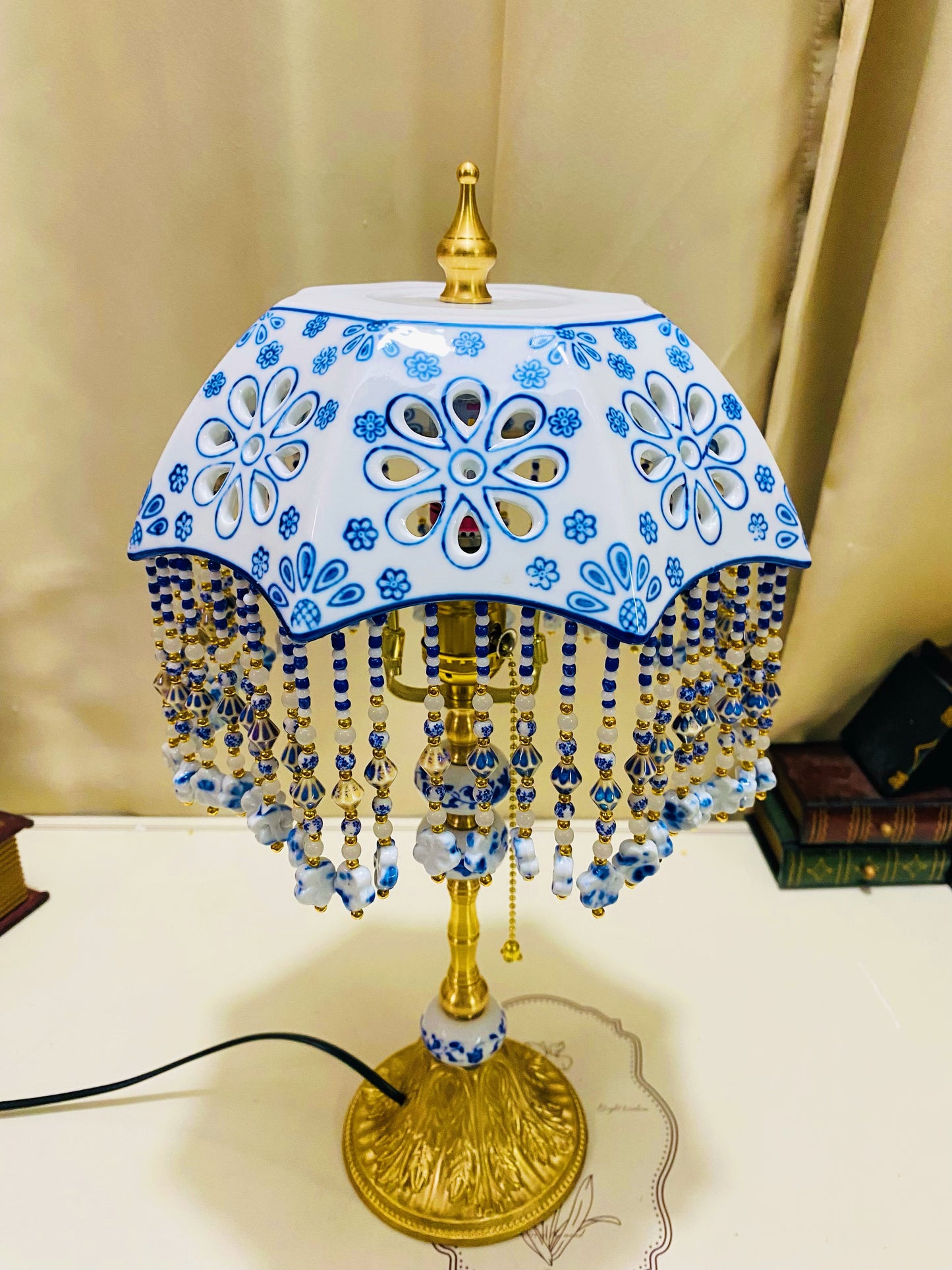 Blue And White Porcelain Table Lamp