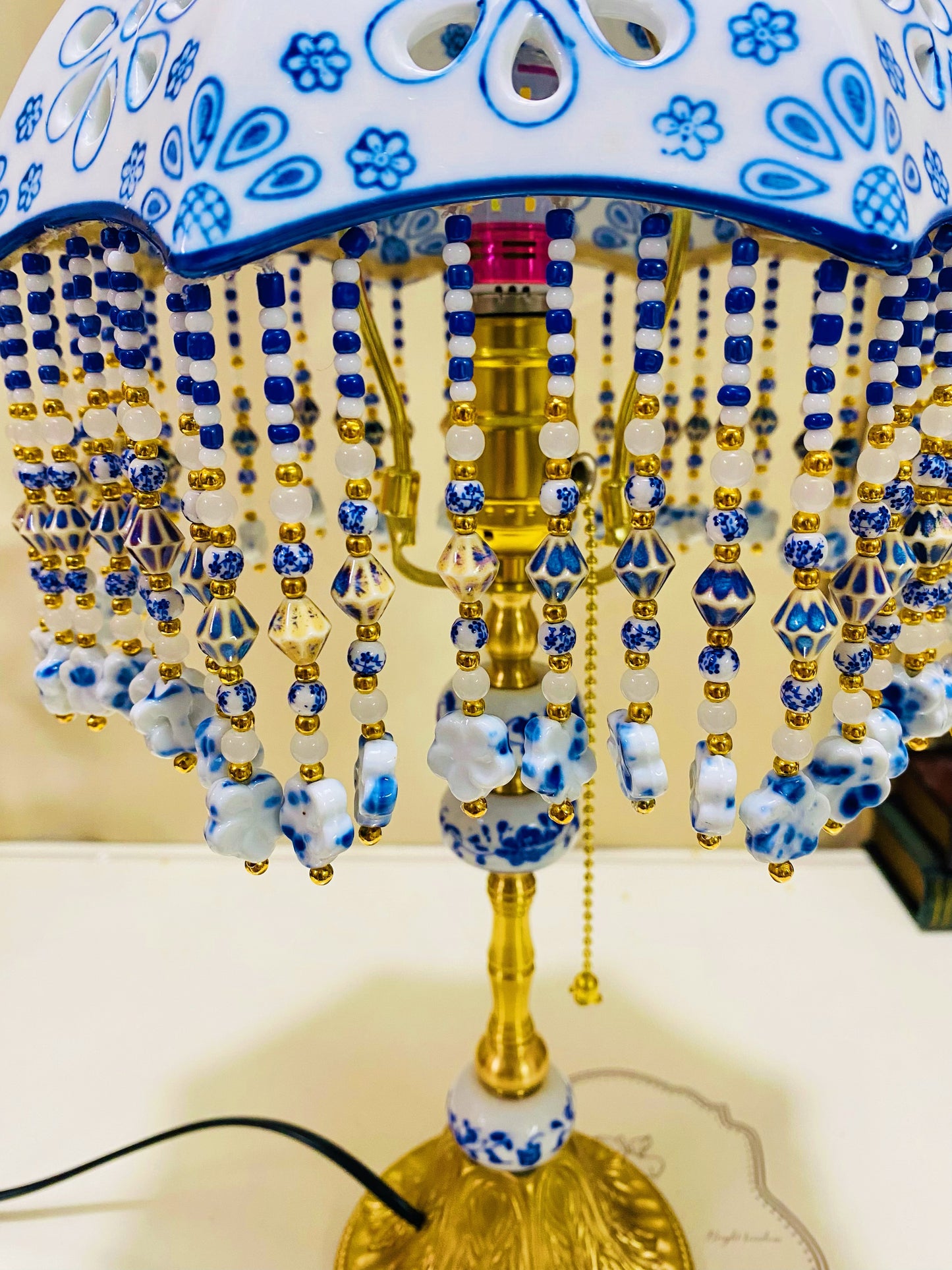 Blue And White Porcelain Table Lamp