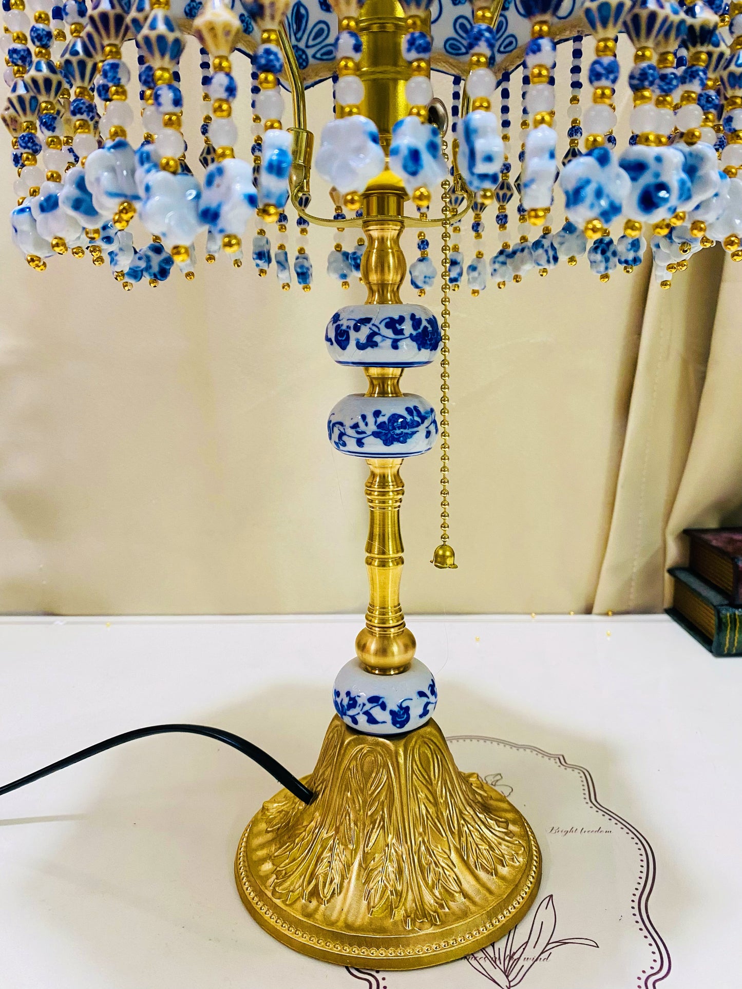 Blue And White Porcelain Table Lamp
