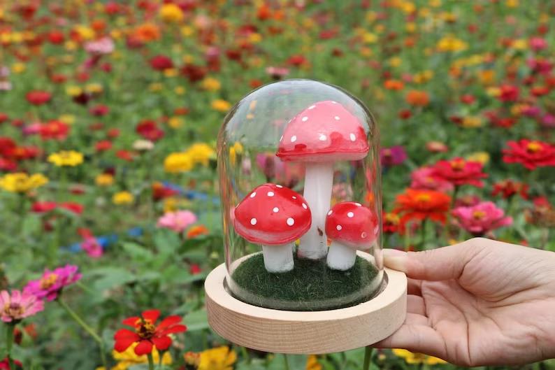Handmade Retro Mushroom Lamp