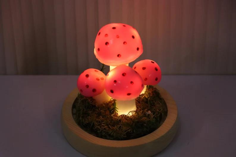 Handmade Retro Mushroom Lamp