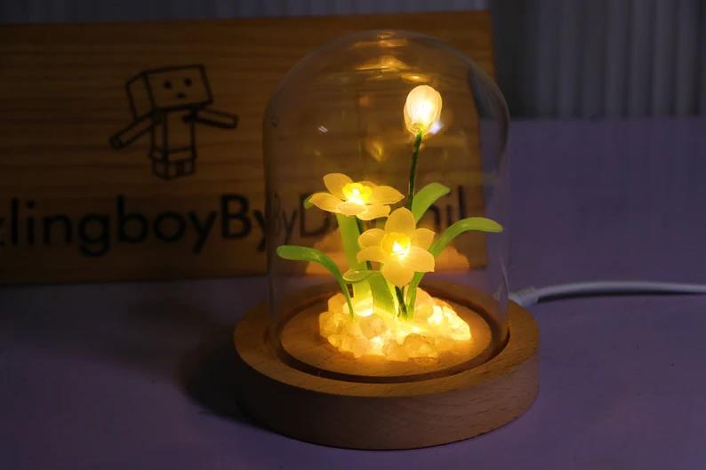 Narcissus Handmade Glass Night Light