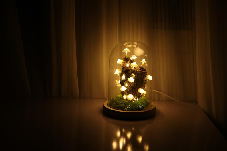 Mushroom On Tree Lamp