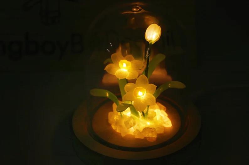 Narcissus Handmade Glass Night Light