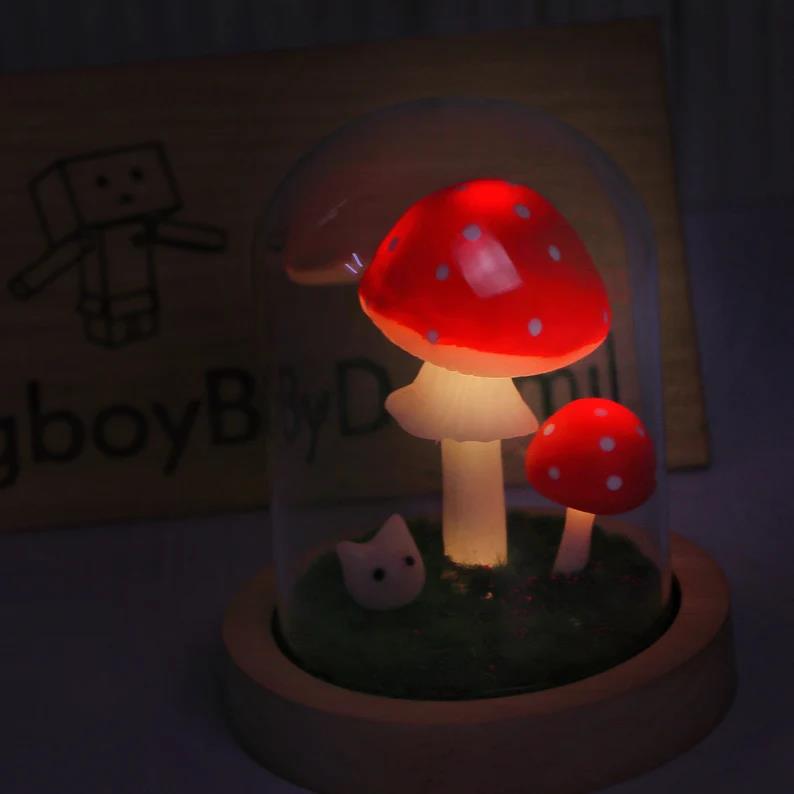 Handmade Retro Mushroom Lamp