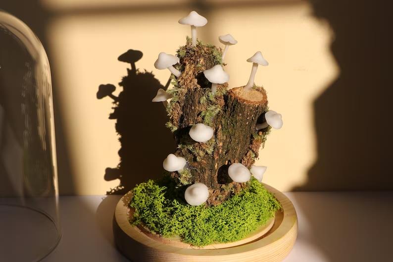 Mushroom On Tree Lamp