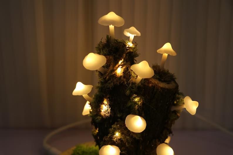Mushroom On Tree Lamp