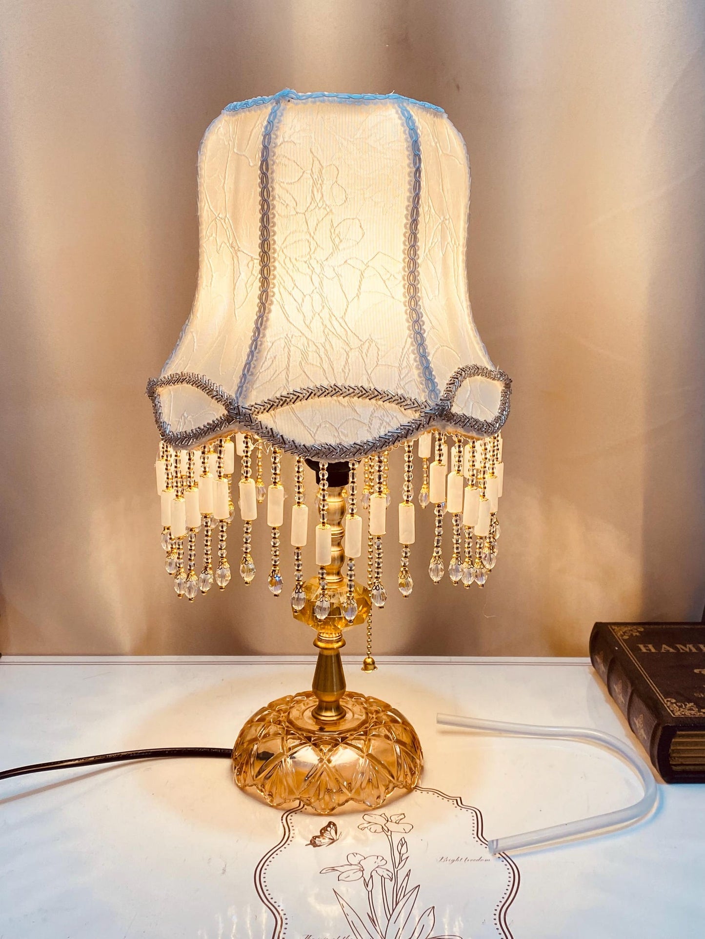 White Vintage Bedside Lamp