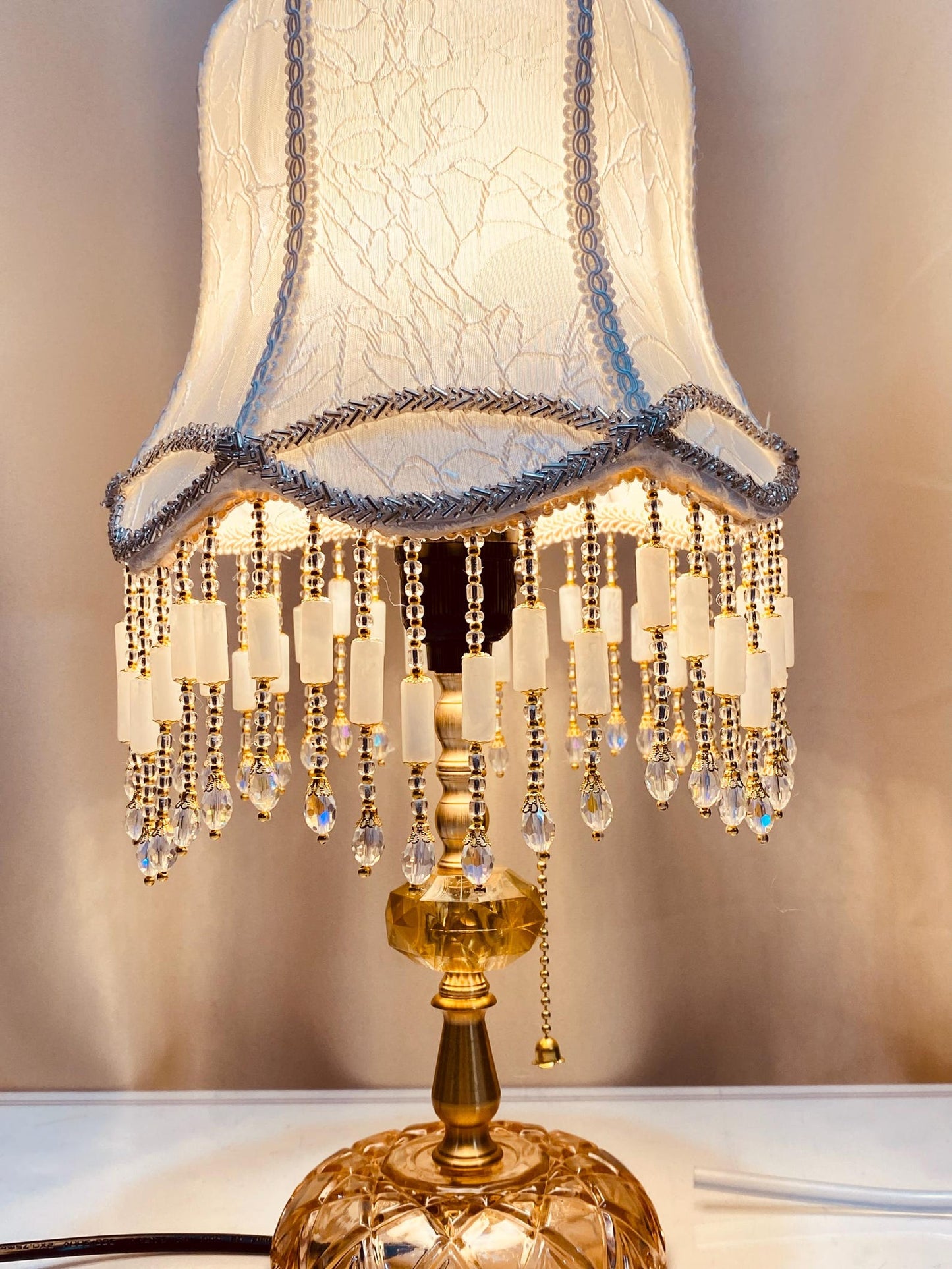 White Vintage Bedside Lamp