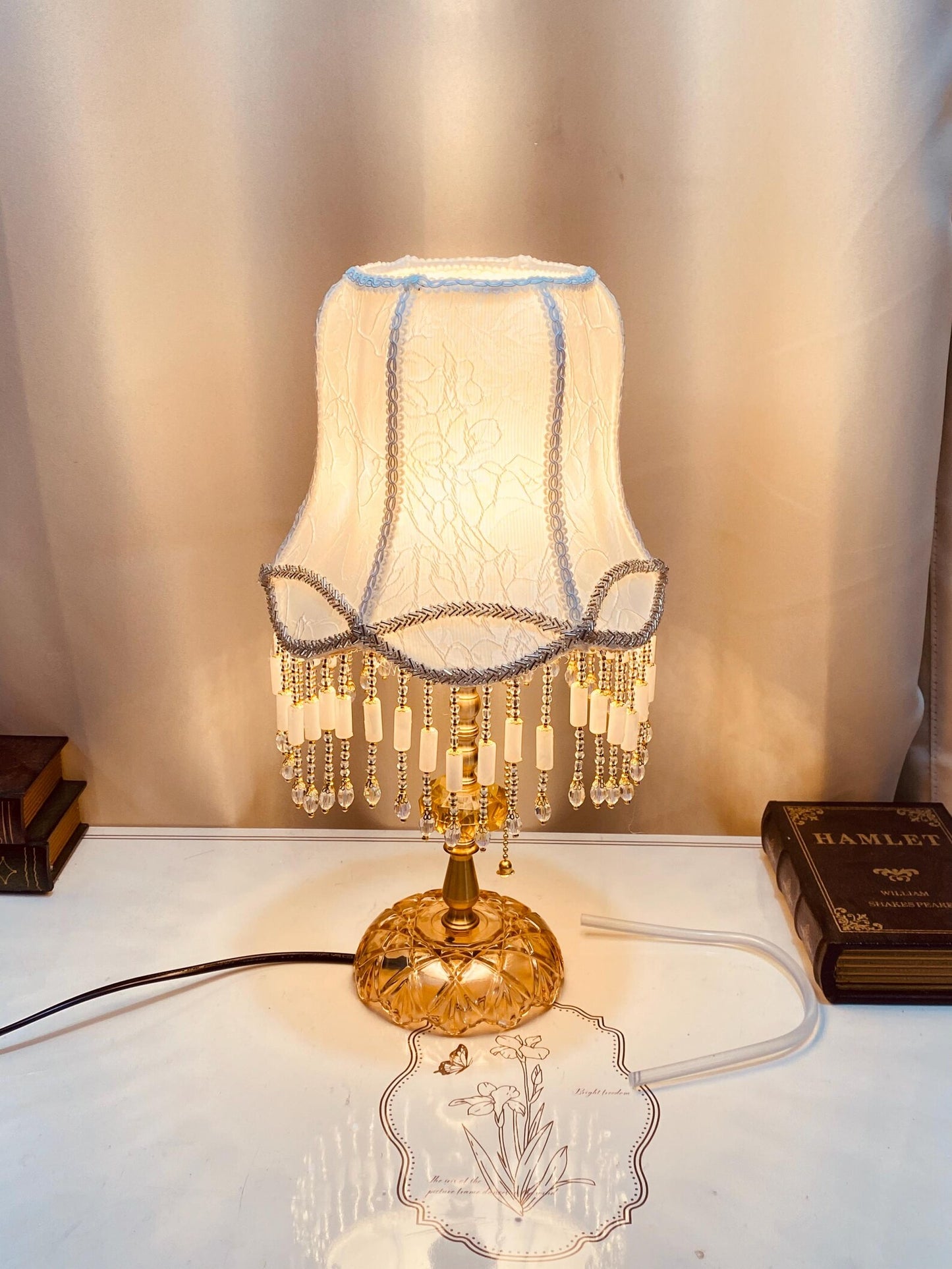 White Vintage Bedside Lamp