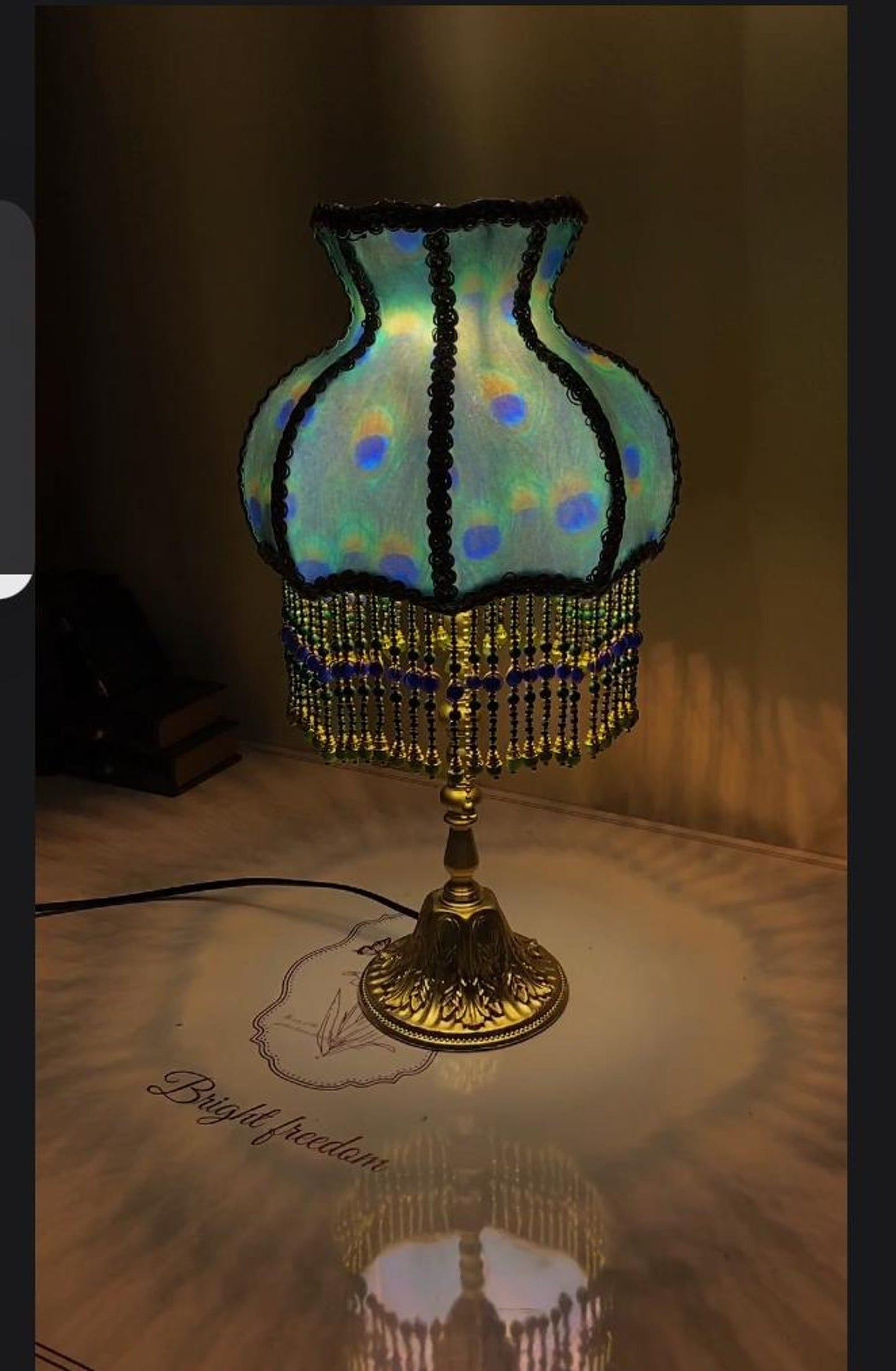 Peacock Bedside Lamp