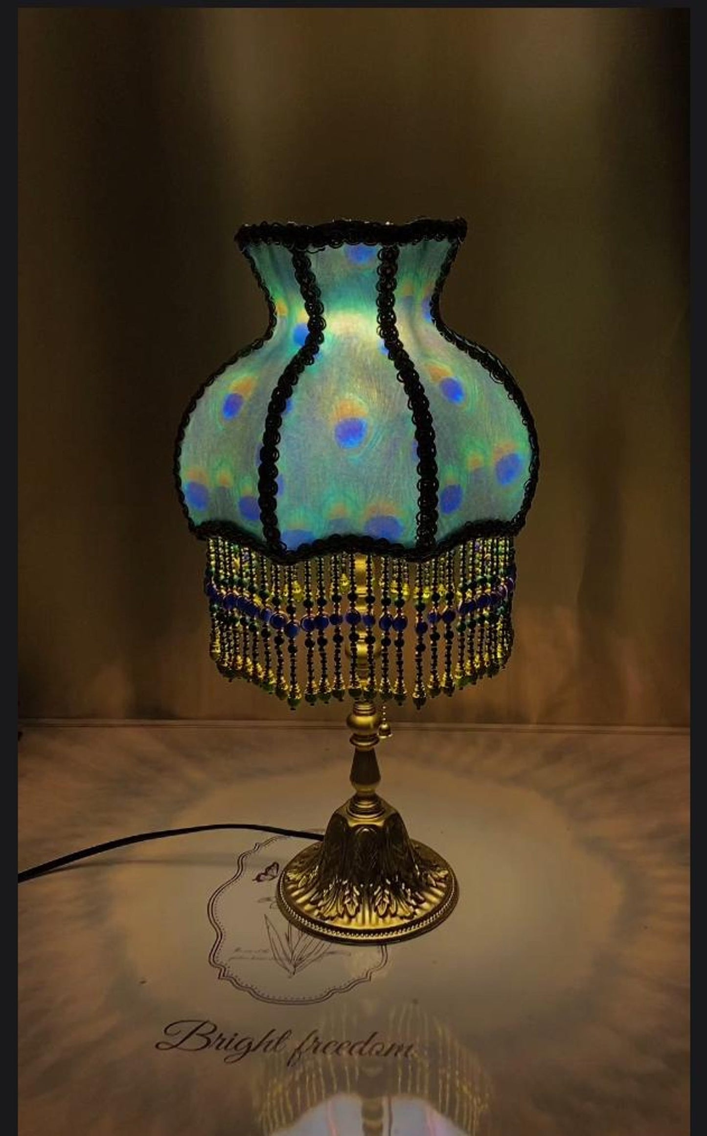 Peacock Bedside Lamp