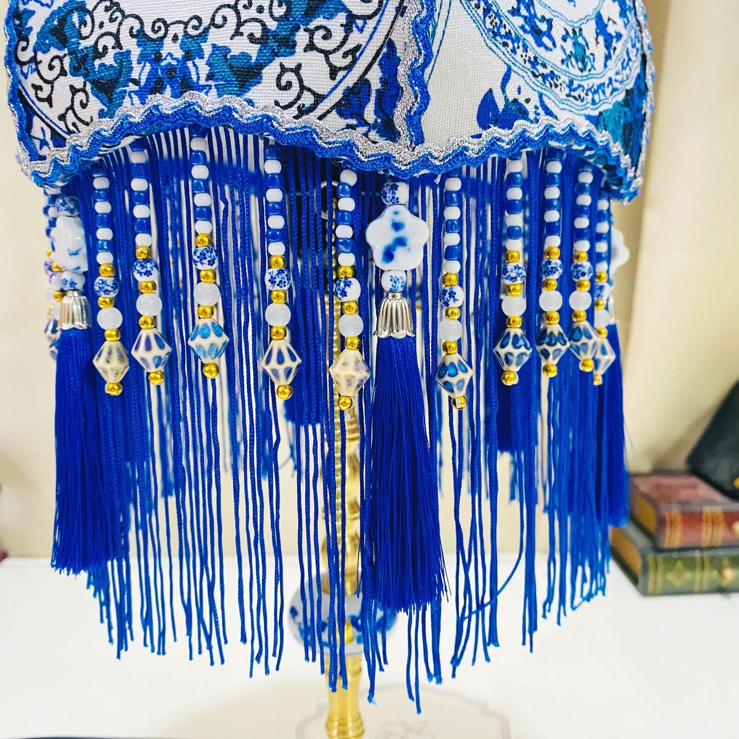 Blue And White Porcelain Warm Light Reading Lamp