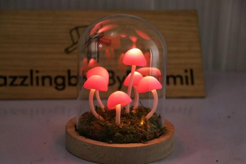 Pink Mushroom Lamp