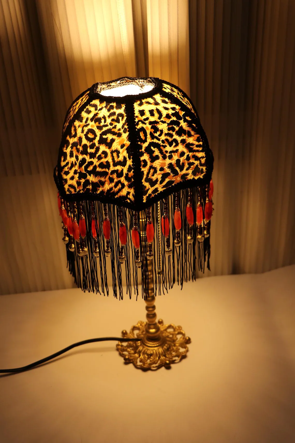 Leopard Print Table Lamp