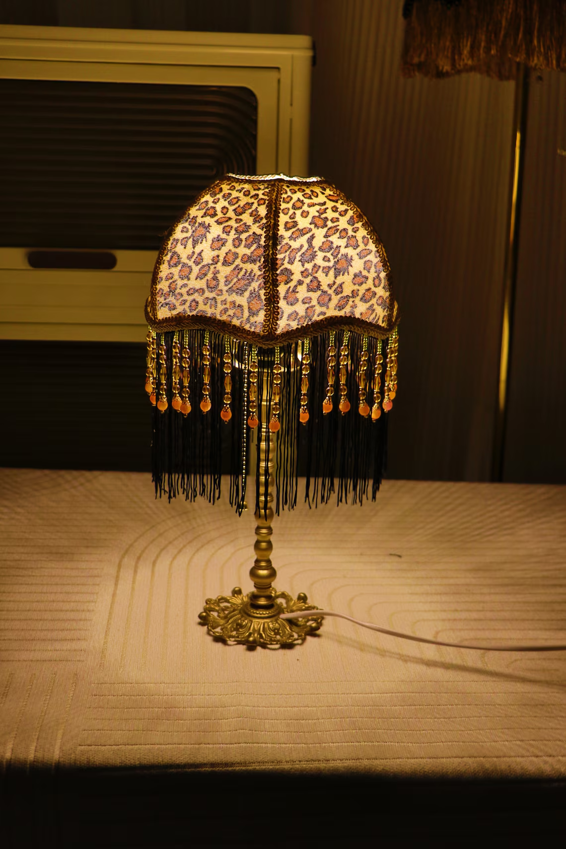 Leopard Print Table Lamp