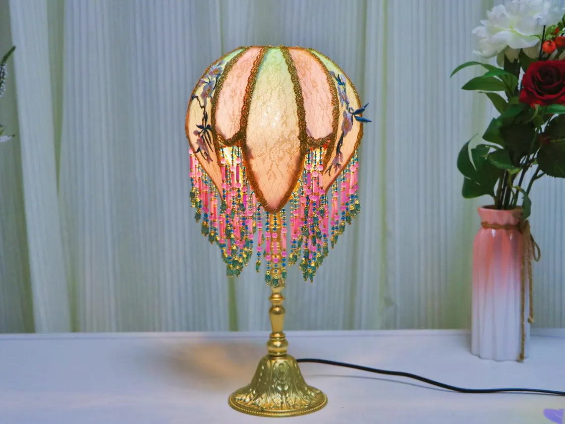 Vintage Flower Shaped Fairy Table Lamp