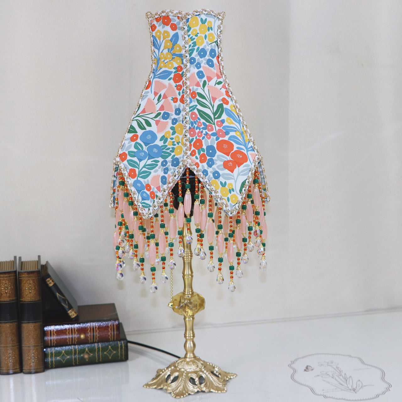 Vintage Country Floral Housewarming Gift Lamp