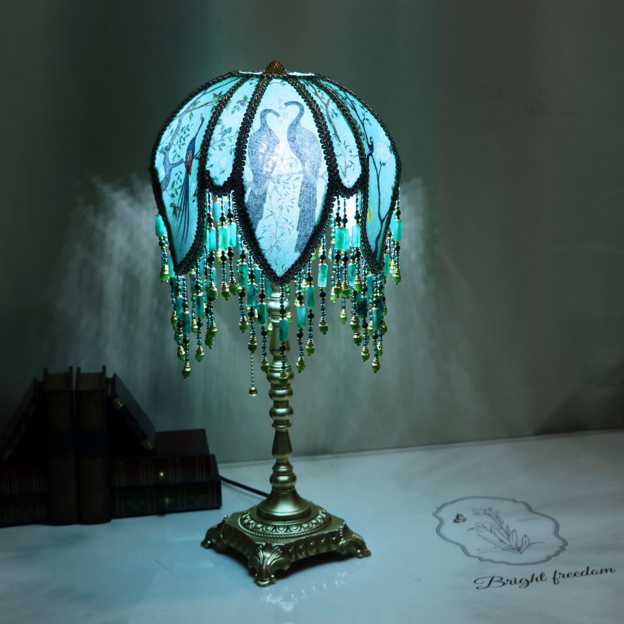 Peacock Table Lamp