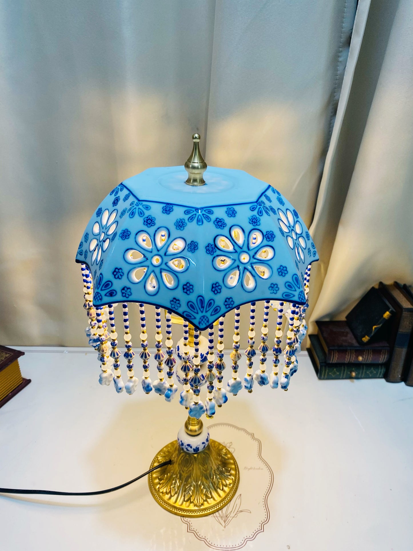 Blue And White Porcelain Table Lamp