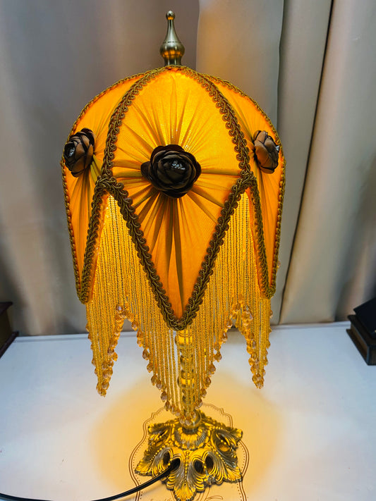 Vintage Light Gold tassel Bedside Lamp