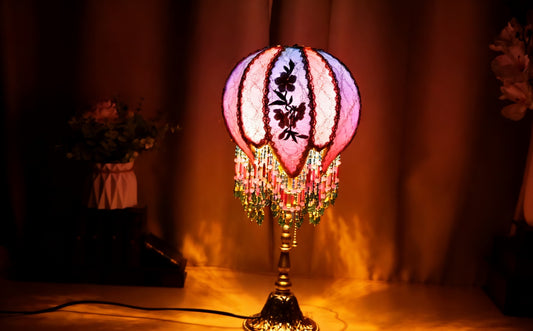 Vintage Blumenförmige Feen-Tischlampe