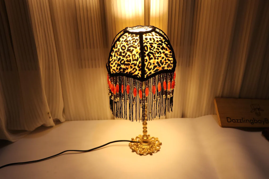 Leopard Print Table Lamp