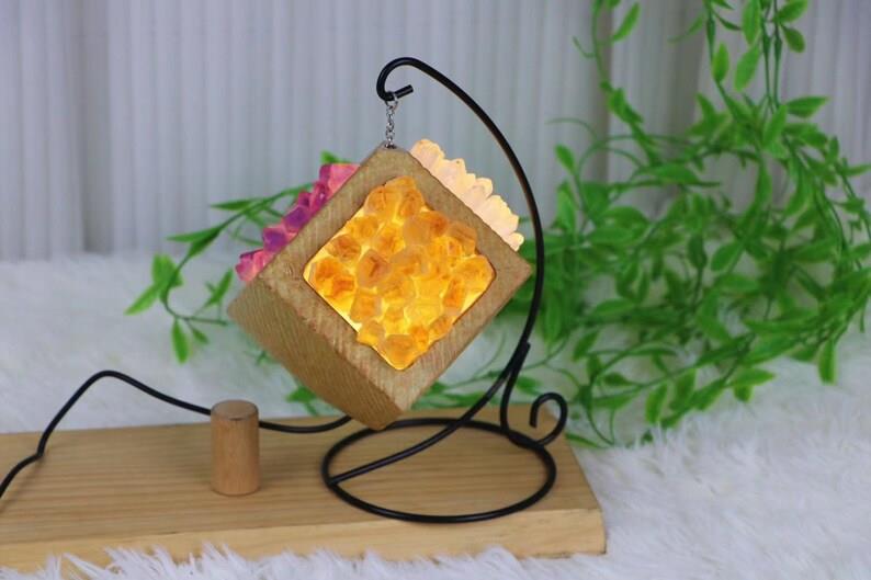 Crystal Rubik's Cube Pendant Night Light