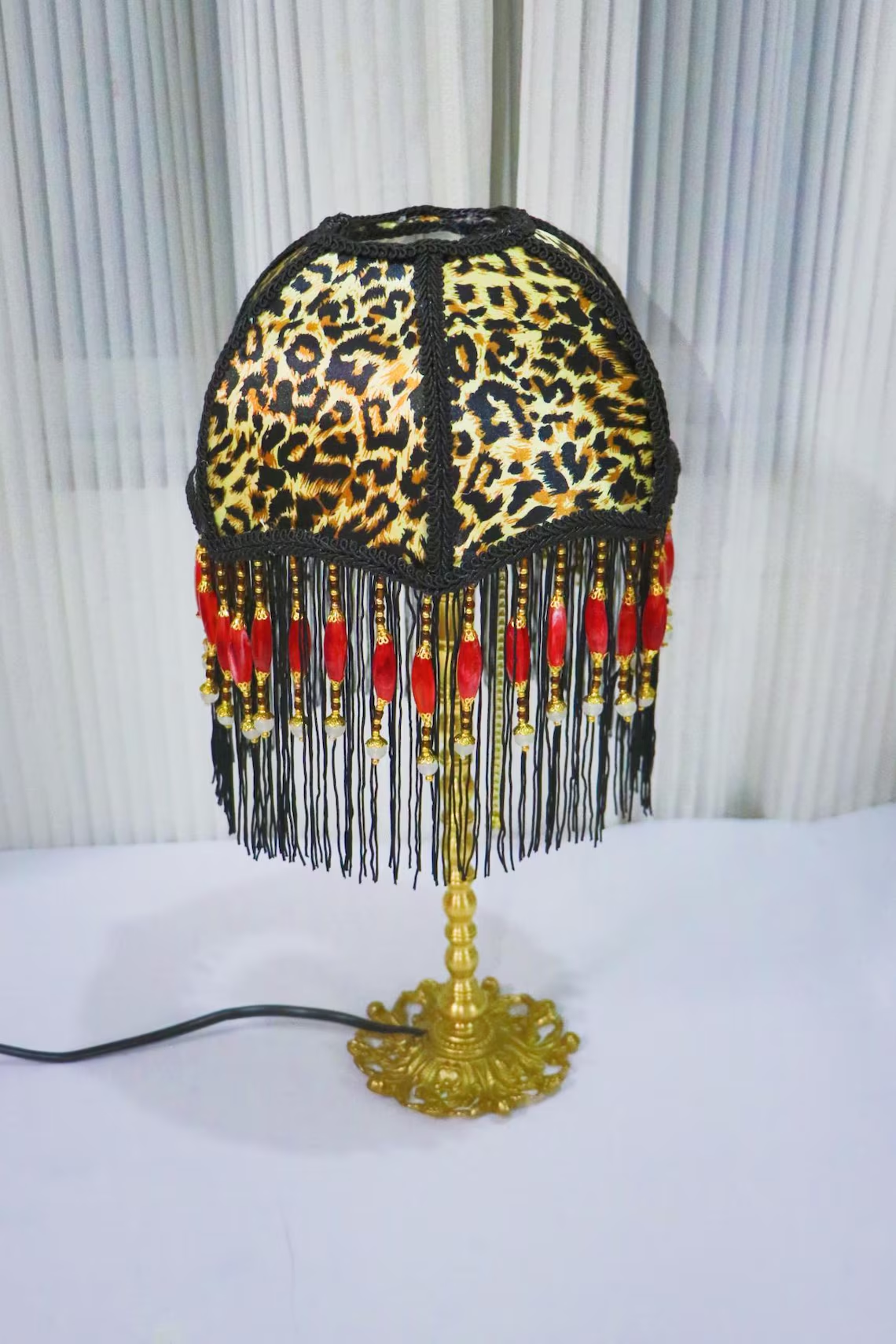 Leopard Print Table Lamp