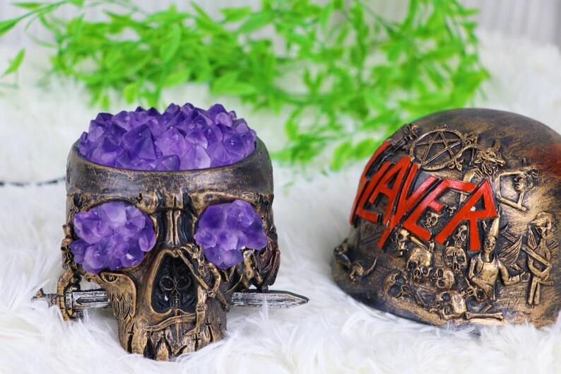 Skull Amethyst Night Light