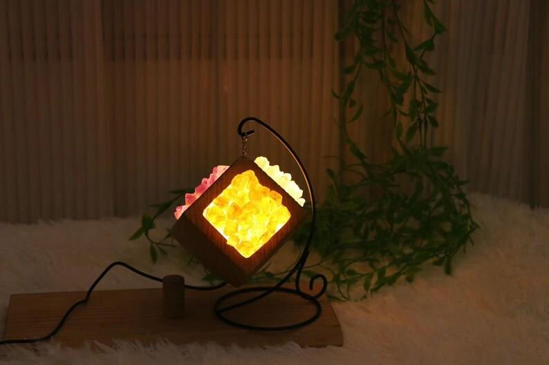 Crystal Rubik's Cube Pendant Night Light