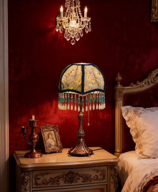 Retro Apricot Blossom Table Lamp