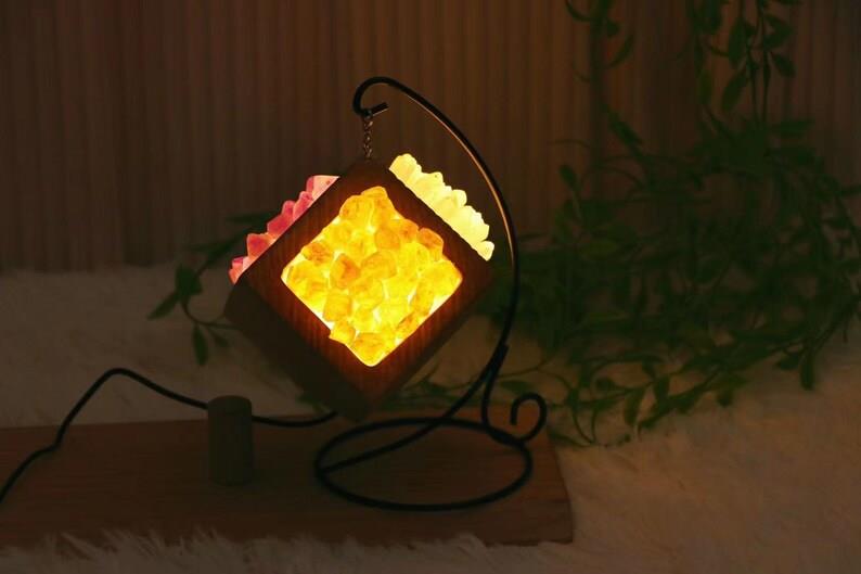 Crystal Rubik's Cube Pendant Night Light