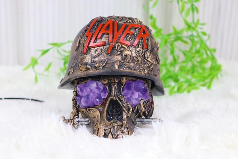 Skull Amethyst Night Light