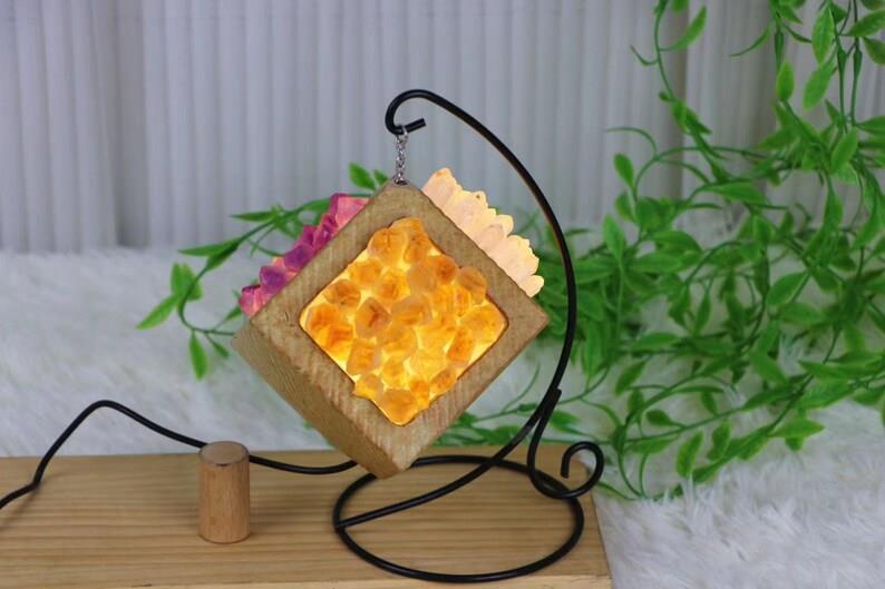 Crystal Rubik's Cube Pendant Night Light