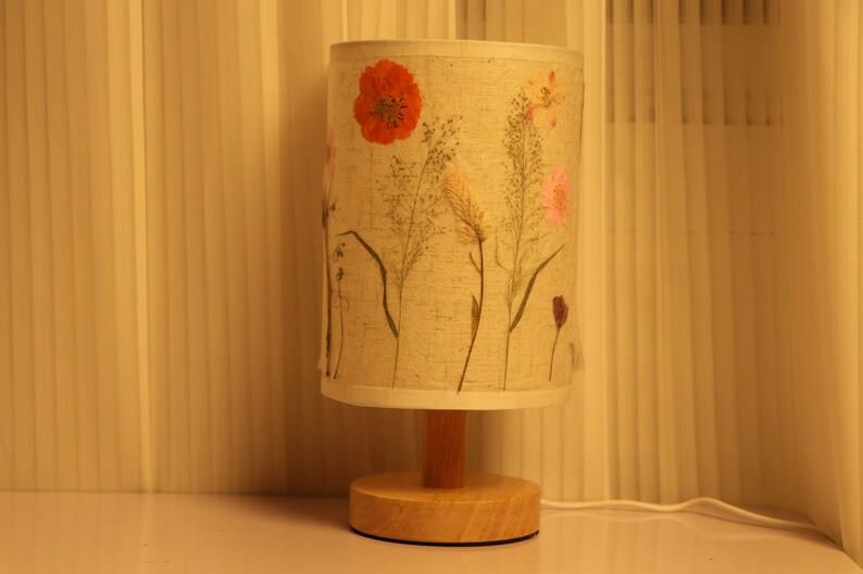 Custom Plant Pressed Flower Table Lamp