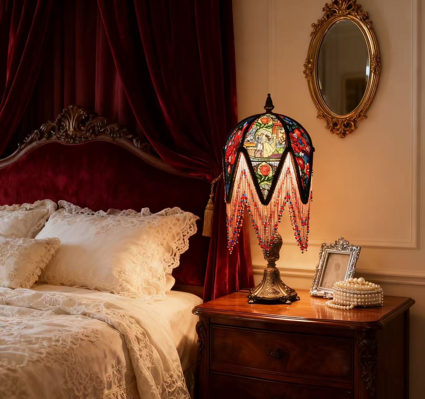 Retro Prince and Princess Bedside Table Lamp