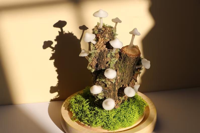 Mushroom On Tree Lamp