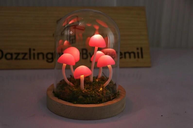 Pink Mushroom Lamp