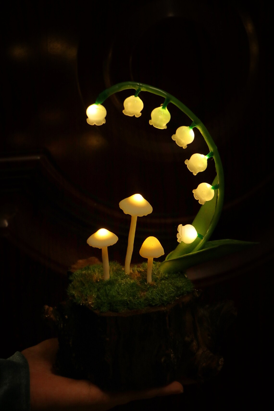 Handmade Original Lily of the Valley Mushroom Night Light