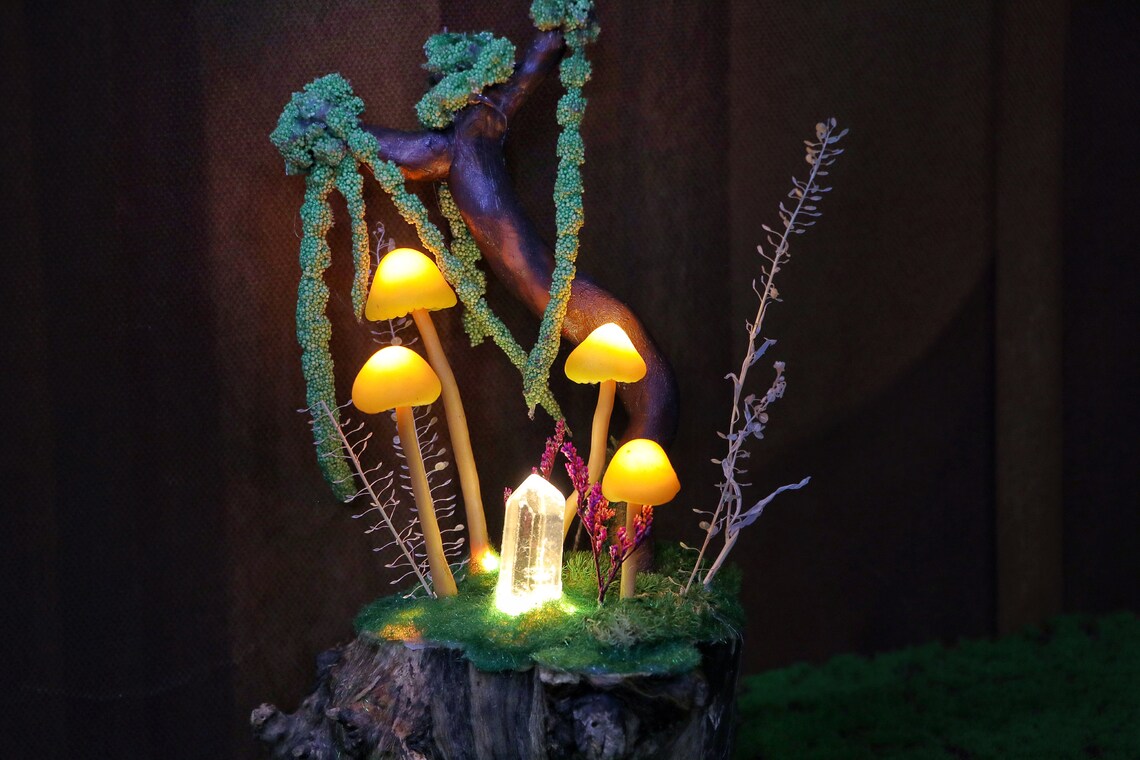 Crystal Forest Mushroom Lamp