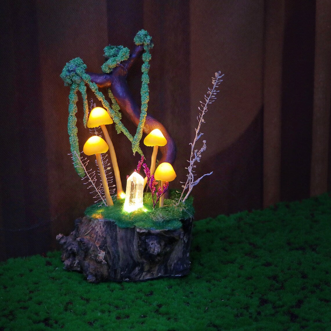 Crystal Forest Mushroom Lamp