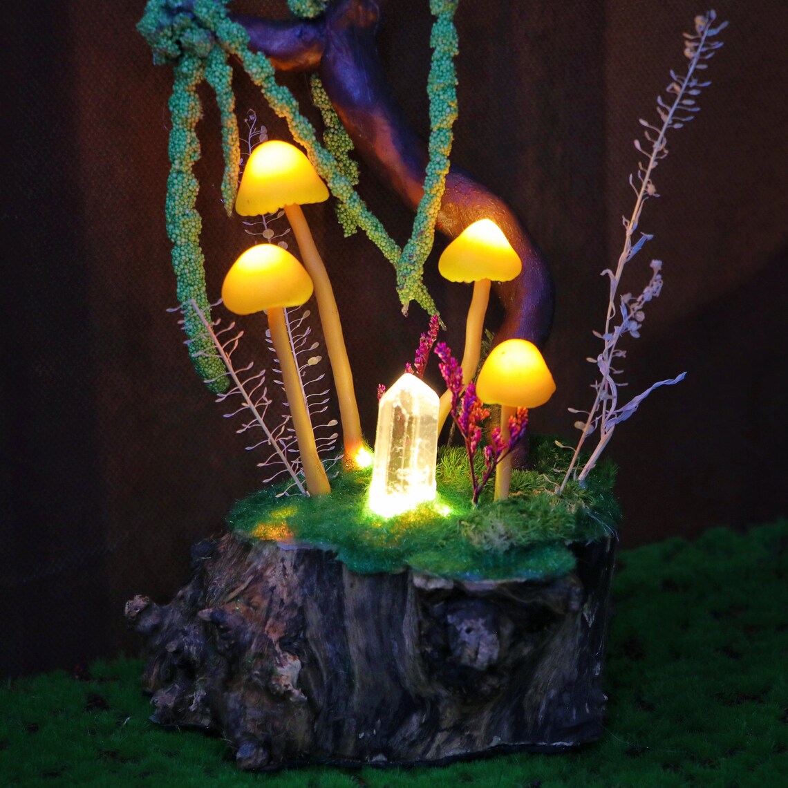 Crystal Forest Mushroom Lamp